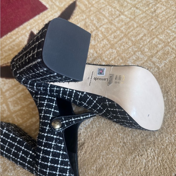 Larroude Black and White Checkered Flats - Picture 3 of 5